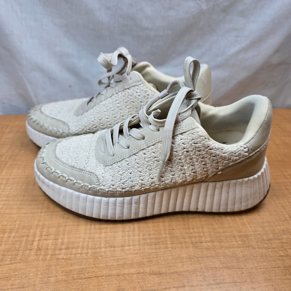 DV By Dolce Vita Fredi Women's 8 Sandstone Knit Cushioned Platform Sneakers - Picture 3 of 12